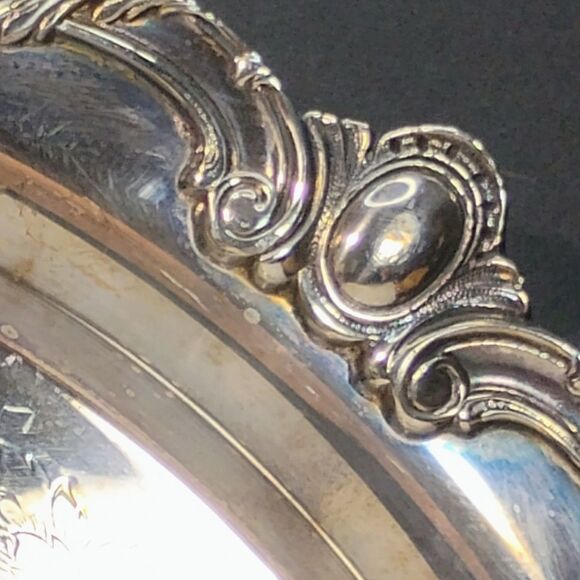 Vtg Webster Wilcox Serving Tray International Silver Co Plated Ornate Rochelle - Picture 8 of 12